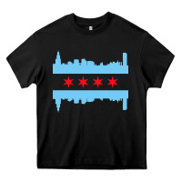 Black awesome chicago city Heavy Core Tee - artisFamous