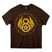 Chocolate Brown mighty eighth   8th anniversary Heavy Core Tee - artisFamous