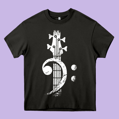 Musical Guitar Bass Heavy Core Tee Designed By Artisfamous