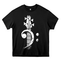 Black musical guitar bass Heavy Core Tee - artisFamous