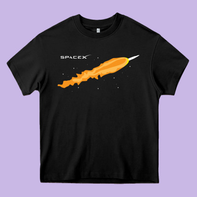 Spacex Rocket Heavy Core Tee Designed By Artisfamous