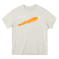 Cream SpaceX Rocket Heavy Core Tee - artisFamous