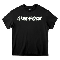 Black Greenpeace Heavy Core Tee - artisFamous