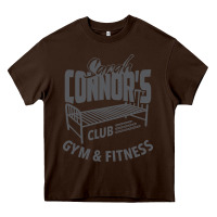 Chocolate Brown Sarah Connor's Club - Gym & Fitness Heavy Core Tee - artisFamous