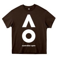 Chocolate Brown australian open Heavy Core Tee - artisFamous