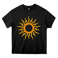 Black tribal sun Heavy Core Tee - artisFamous