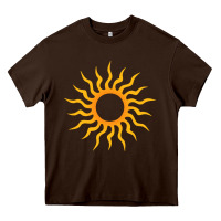 Chocolate Brown tribal sun Heavy Core Tee - artisFamous