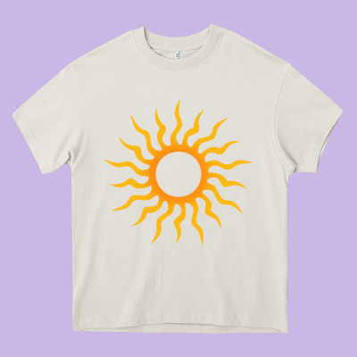 Tribal Sun Heavy Core Tee Designed By Artisfamous