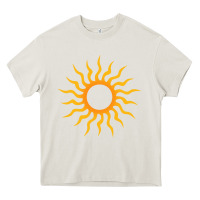 Cream tribal sun Heavy Core Tee - artisFamous