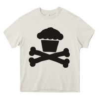 Cream johnny cupcakes funny skull Heavy Core Tee - artisFamous