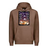 Chestnut halloween dancing skeletons stars Premium Hoodie - BarkalooDesign