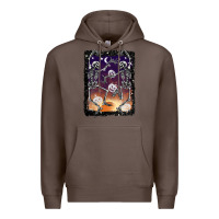 Coffee halloween dancing skeletons stars Premium Hoodie - BarkalooDesign