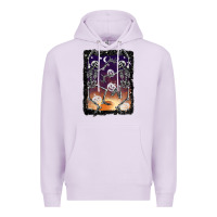 Lilac halloween dancing skeletons stars Premium Hoodie - BarkalooDesign