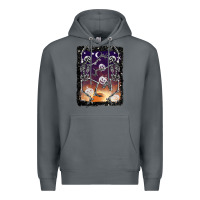Rock halloween dancing skeletons stars Premium Hoodie - BarkalooDesign