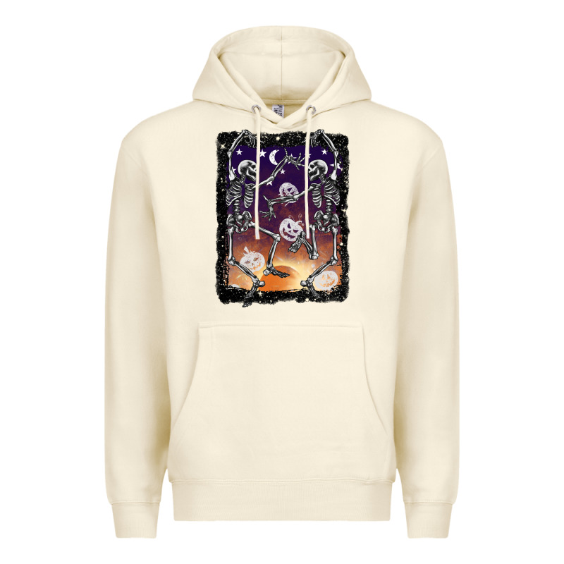 Halloween Dancing Skeletons Stars Premium Hoodie by BarkalooDesign | Teevron