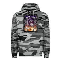 Slate Camo halloween dancing skeletons stars Premium Hoodie - BarkalooDesign