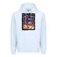 White halloween dancing skeletons stars Premium Hoodie - BarkalooDesign