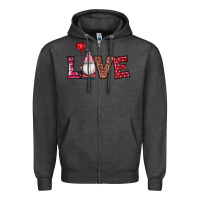 Charcoal Heather valentine's day gnomes love Zipper Hoodie - RanaPortraitStore