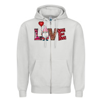 Dove Grey valentine's day gnomes love Zipper Hoodie - RanaPortraitStore