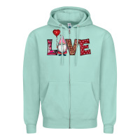 Seafoam valentine's day gnomes love Zipper Hoodie - RanaPortraitStore