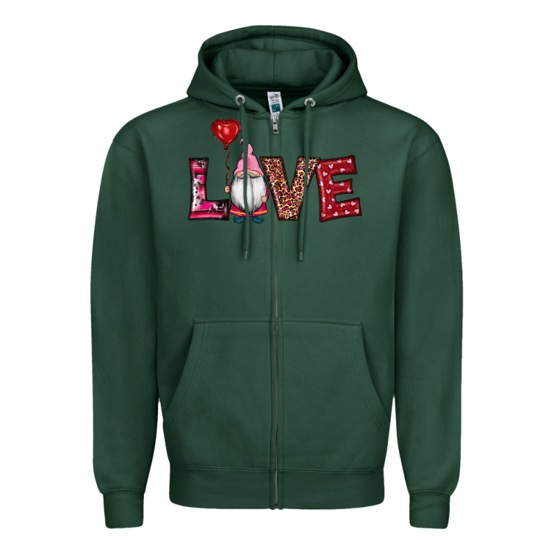 Valentine's Day Gnomes Love Zipper Hoodie by RanaPortraitStore | Teevron