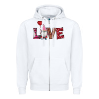 White valentine's day gnomes love Zipper Hoodie - RanaPortraitStore