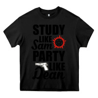 Black study like sam party like dean Heavy Core Tee - artisFamous