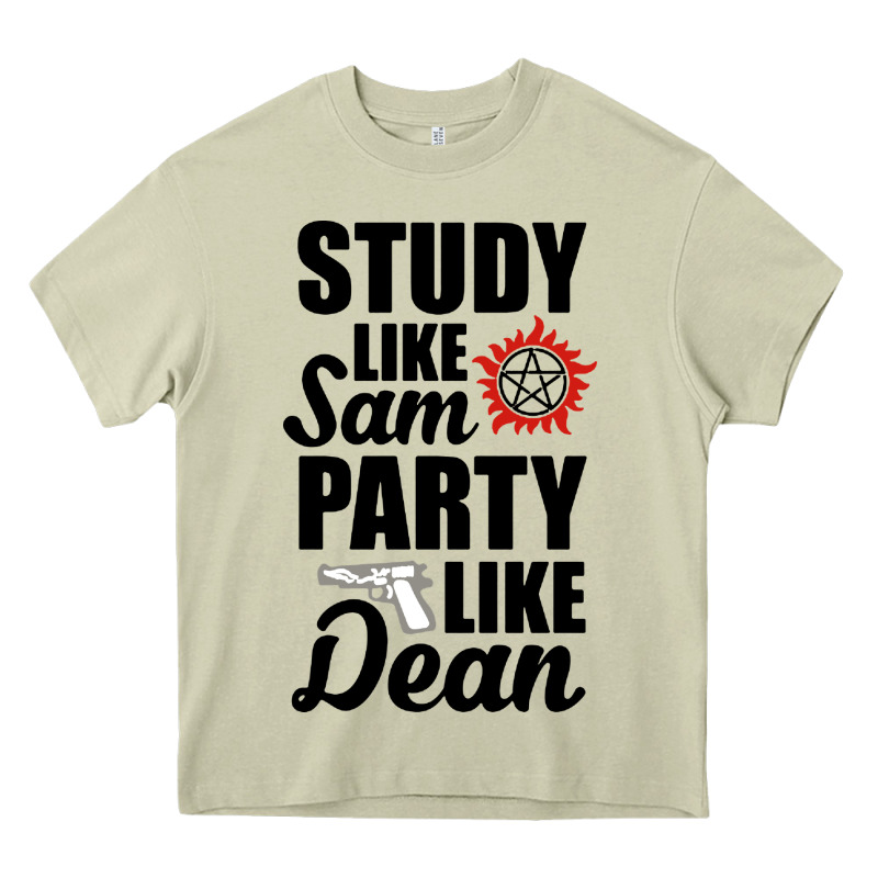 Study Like Sam Party Like Dean Heavy Core Tee by artisFamous | Teevron
