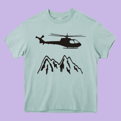 Mountain Rescue Helicopter Funny Heavy Core Tee Designed By Artisfamous