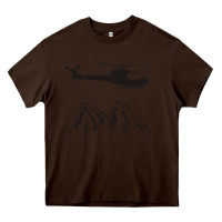 Chocolate Brown mountain rescue helicopter funny Heavy Core Tee - artisFamous