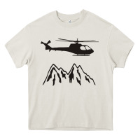 Cream mountain rescue helicopter funny Heavy Core Tee - artisFamous