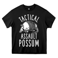 Black tactical assault possum Heavy Core Tee - artisFamous