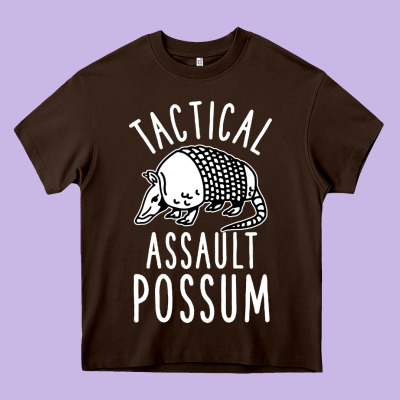 Tactical Assault Possum Heavy Core Tee Designed By Artisfamous