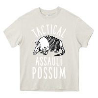 Cream tactical assault possum Heavy Core Tee - artisFamous
