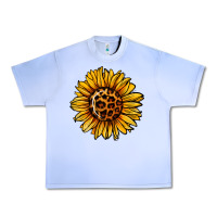 Grape Ice sunflower leopard Urban Heavy Tee - Jasminsmagicworld
