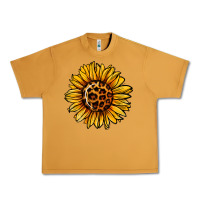 Peanut Butter sunflower leopard Urban Heavy Tee - Jasminsmagicworld
