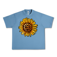 Pebble Blue sunflower leopard Urban Heavy Tee - Jasminsmagicworld