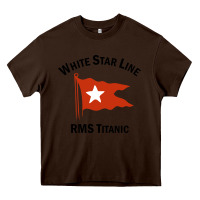 Chocolate Brown white star line (1) Heavy Core Tee - artisFamous