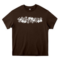 Chocolate Brown pyrex pattern Heavy Core Tee - artisFamous
