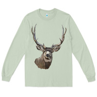 Matcha Mule Buck Deer Head Long Sleeve Tee - LillyAllenDesigns