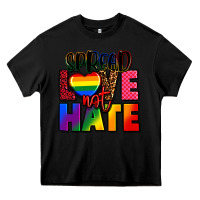 Black spread love not hate Heavy Core Tee - FaDigitalArtStudio
