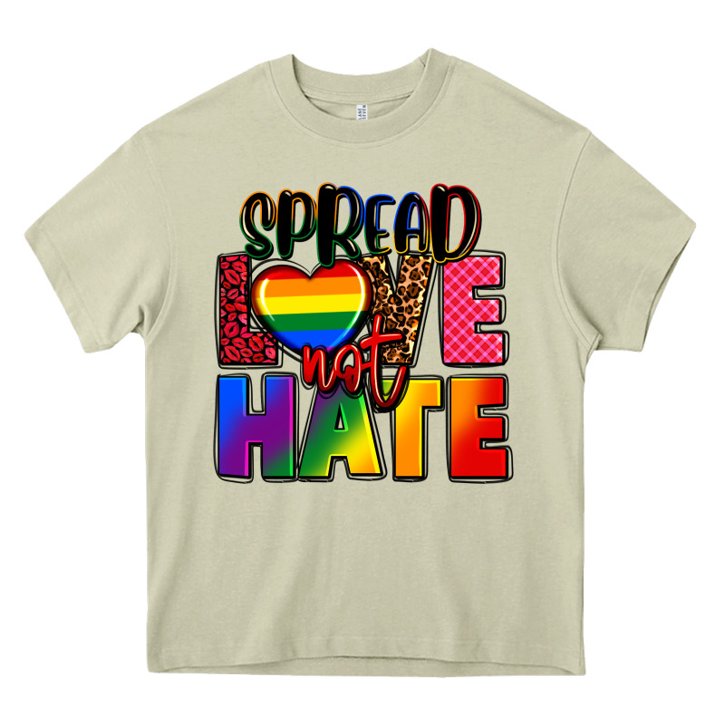 Spread Love Not Hate Heavy Core Tee by FaDigitalArtStudio | Teevron