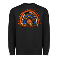 Black Basketball Rainbow Heavyweight Sweatshirt - RanaPortraitStore