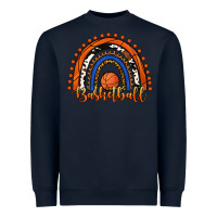 Navy Basketball Rainbow Heavyweight Sweatshirt - RanaPortraitStore