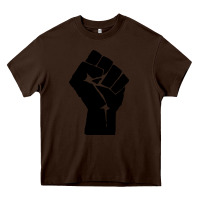 Chocolate Brown fist Heavy Core Tee - artisFamous