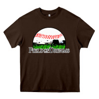Chocolate Brown field of dreams Heavy Core Tee - artisFamous