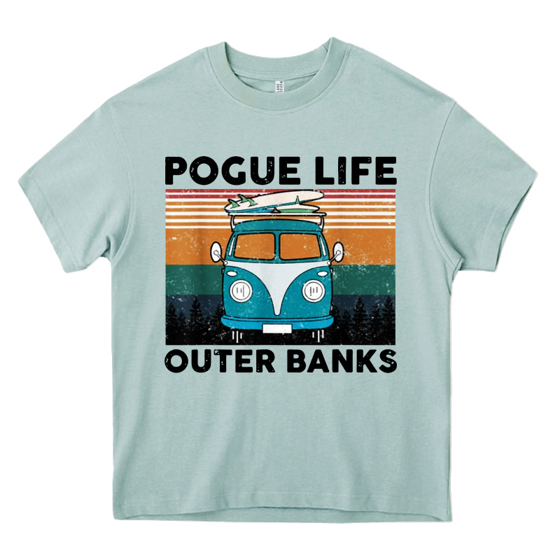 Pogue Life Outer Banks Retro Vintage Heavy Core Tee by artisFamous | Teevron