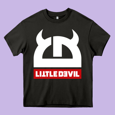 Little Devil Heavy Core Tee Designed By Artisfamous
