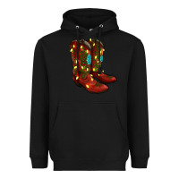 Black cowboy boots christmas Heavyweight Hoodie - RanaPortraitStore