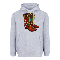 Heather Grey cowboy boots christmas Heavyweight Hoodie - RanaPortraitStore